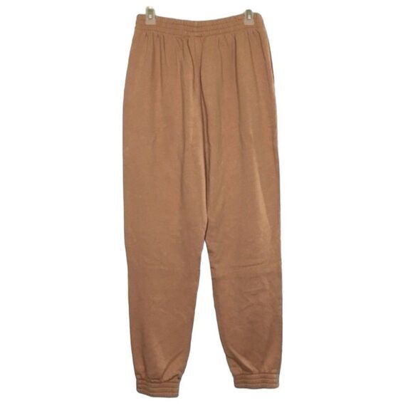 NWT VICTORIA'S SECRET PINK HIGH WAIST TAN COTTON CAMPUS SWEATPANTS JOGGER FLEECE - Picture 6 of 10